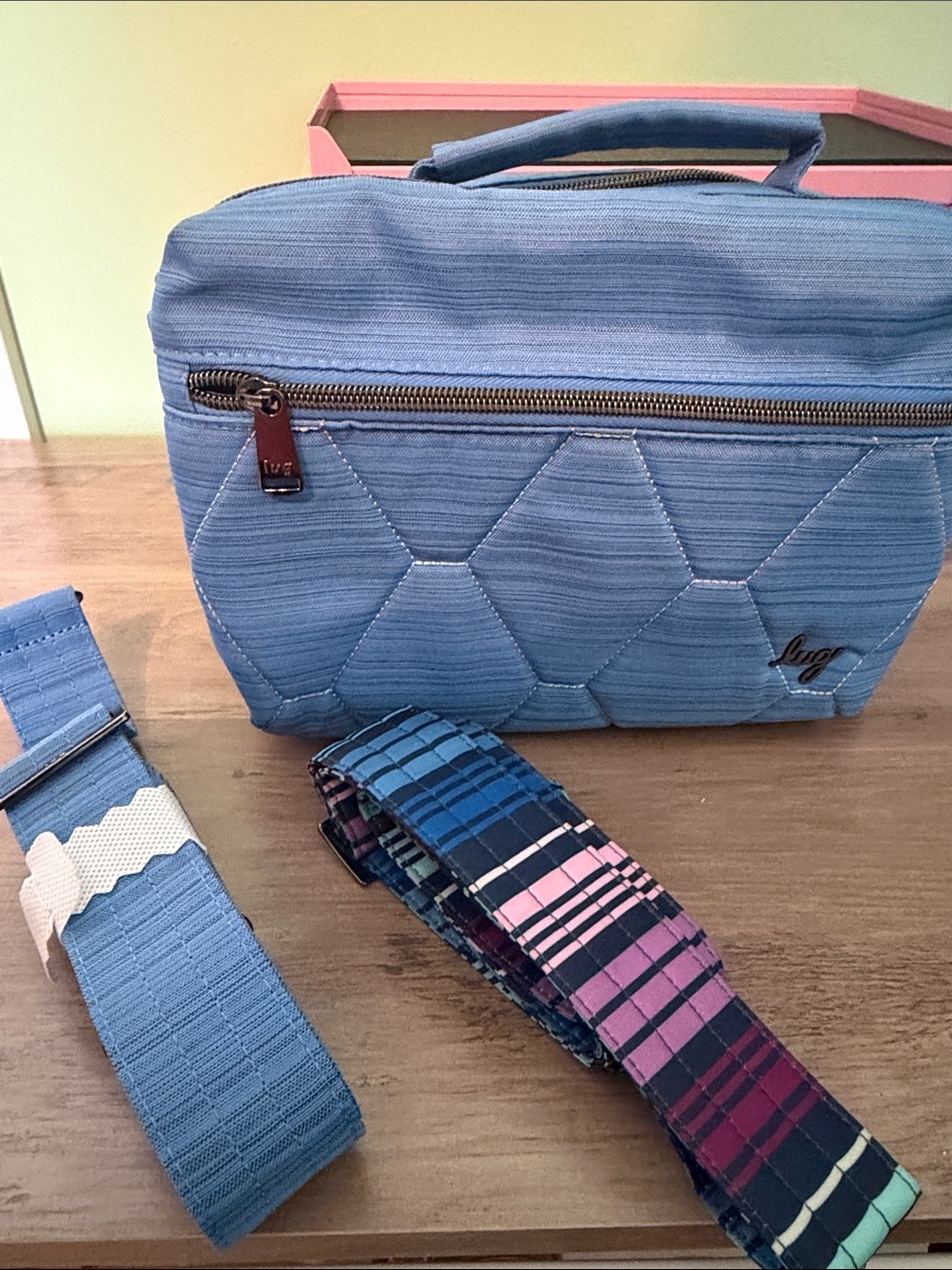 lug Light Blue Crossbody Bag with Interchangeable Straps - Picture 2 of 4
